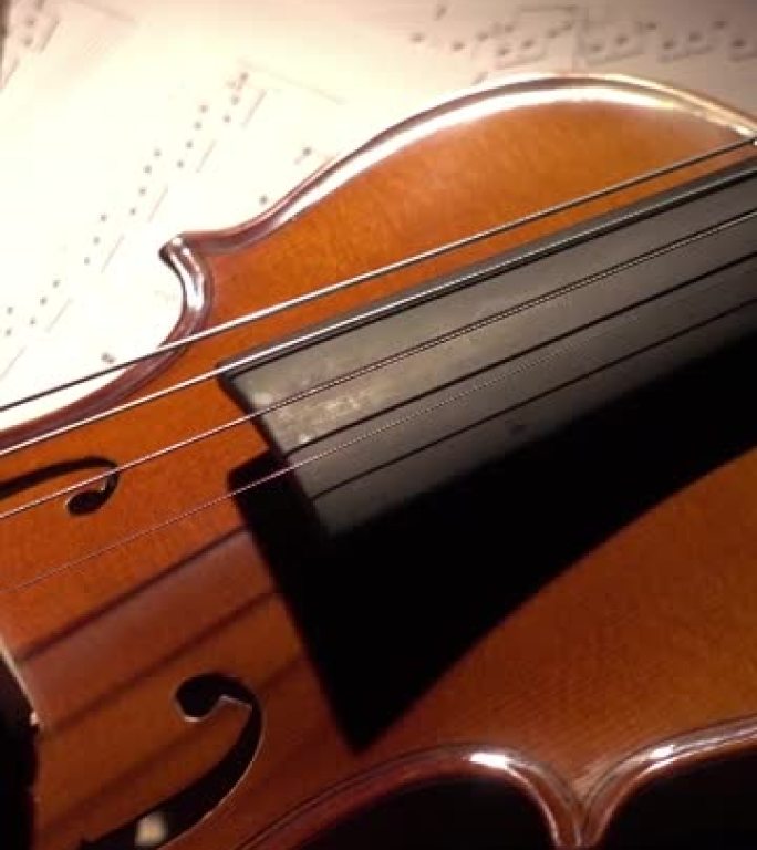 小提琴细节垂直视频