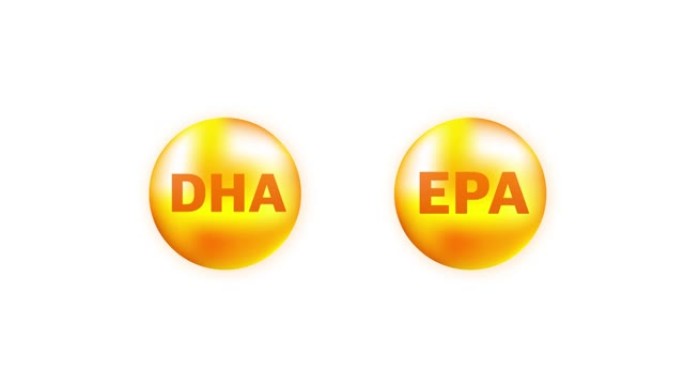 闪亮的鱼油营养epa和dha有利于身体健康。运动图形。