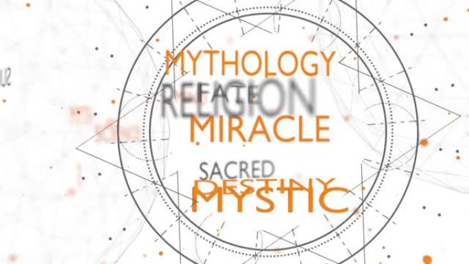 神秘的神秘符号。占星术和宗教视频