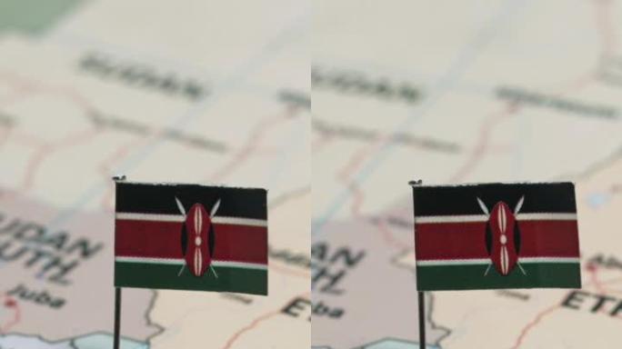 带有国旗垂直视频的肯尼亚