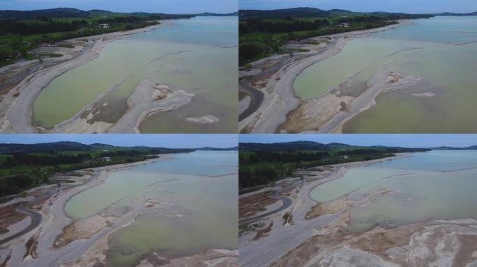 Forggensee at low water，Schwangau，ostallg ä u，巴伐利亚