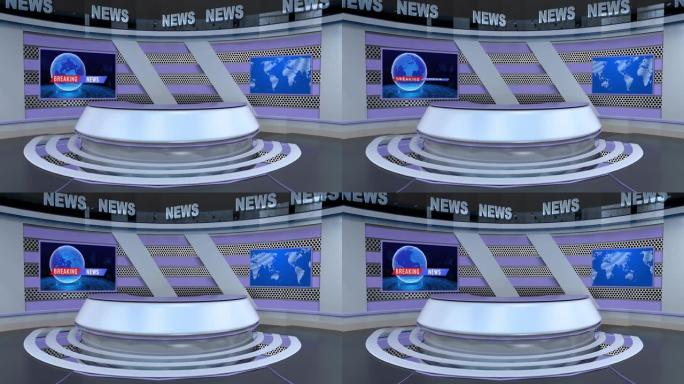 虚拟新闻工作室背景循环