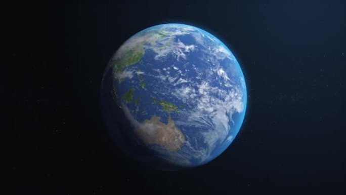 4K 3D蓝色地球速率360度循环动画无缝空间