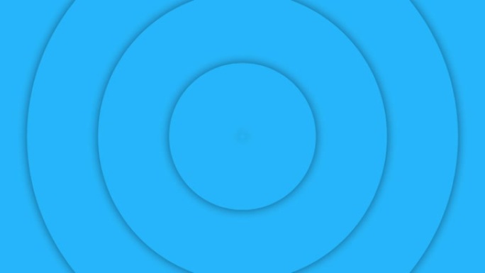 蓝色圆纸艺术波浪运动循环。抽象背景视频无缝循环。