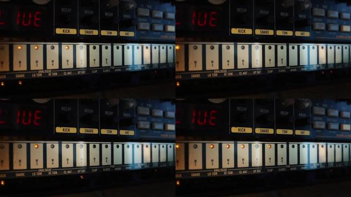 带有节奏灯的模拟节拍合成器