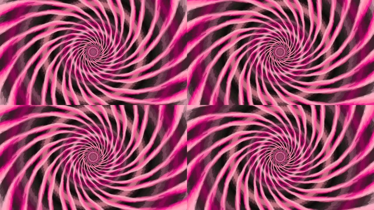 粉红色线条的旋转或螺旋运动