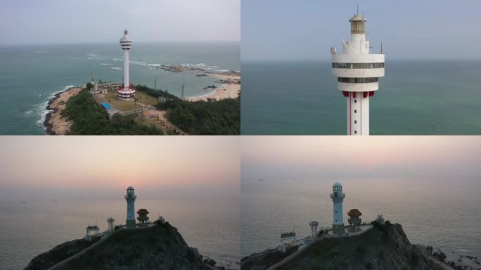 海南岛风光：木兰湾（亚州最高）鱼鳞洲灯塔