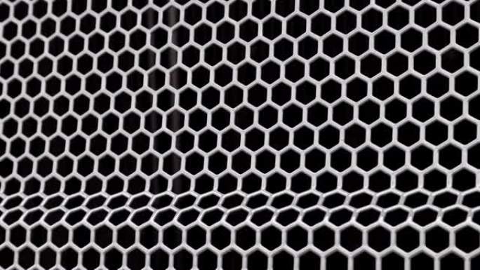 汽车或建筑设备的散热器格栅的背景