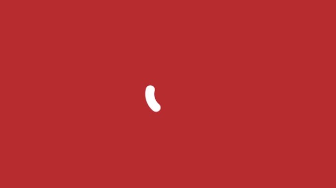 红色背景上闪烁的加载数字接口圆圈的动画