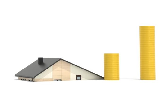 3D视频。家和一叠金币