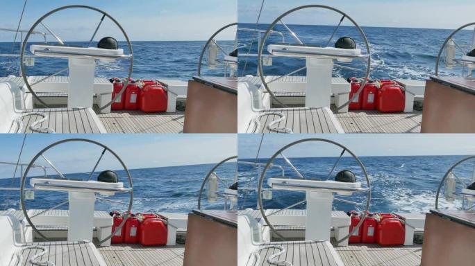 加勒比海带自动驾驶自动导航控制的帆船舵