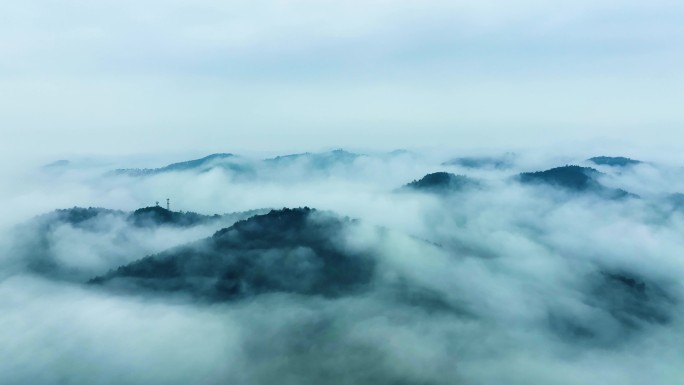 开篇片头山水山脉山川云雾缭绕