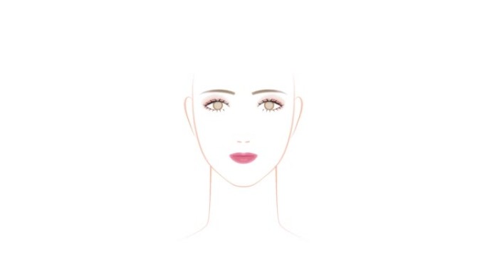 女性化妆类型。苏高托粉色化妆和华丽化妆。插图视频