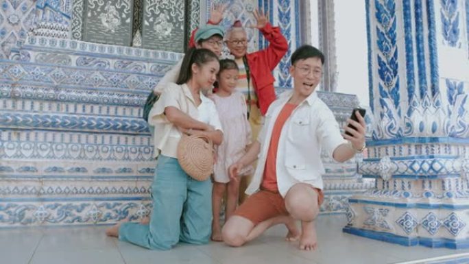 好玩的视频统一泰国游客度假，佛教的泰国文化股票视频