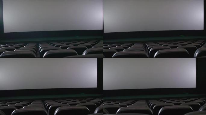 黑色椅子的空电影院。