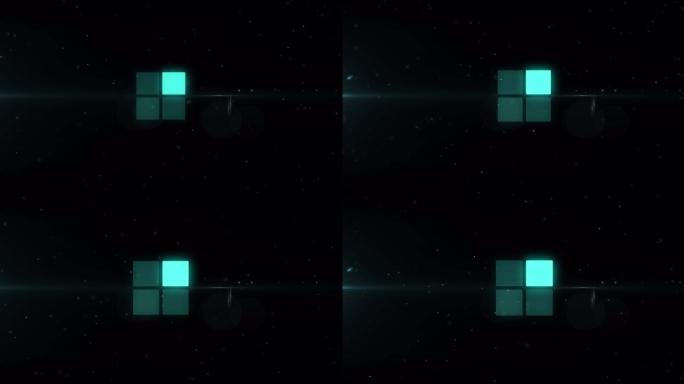 发光加载方块数字接口的动画