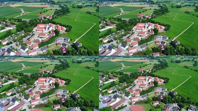 下巴伐利亚的比堡村及其古老修道院