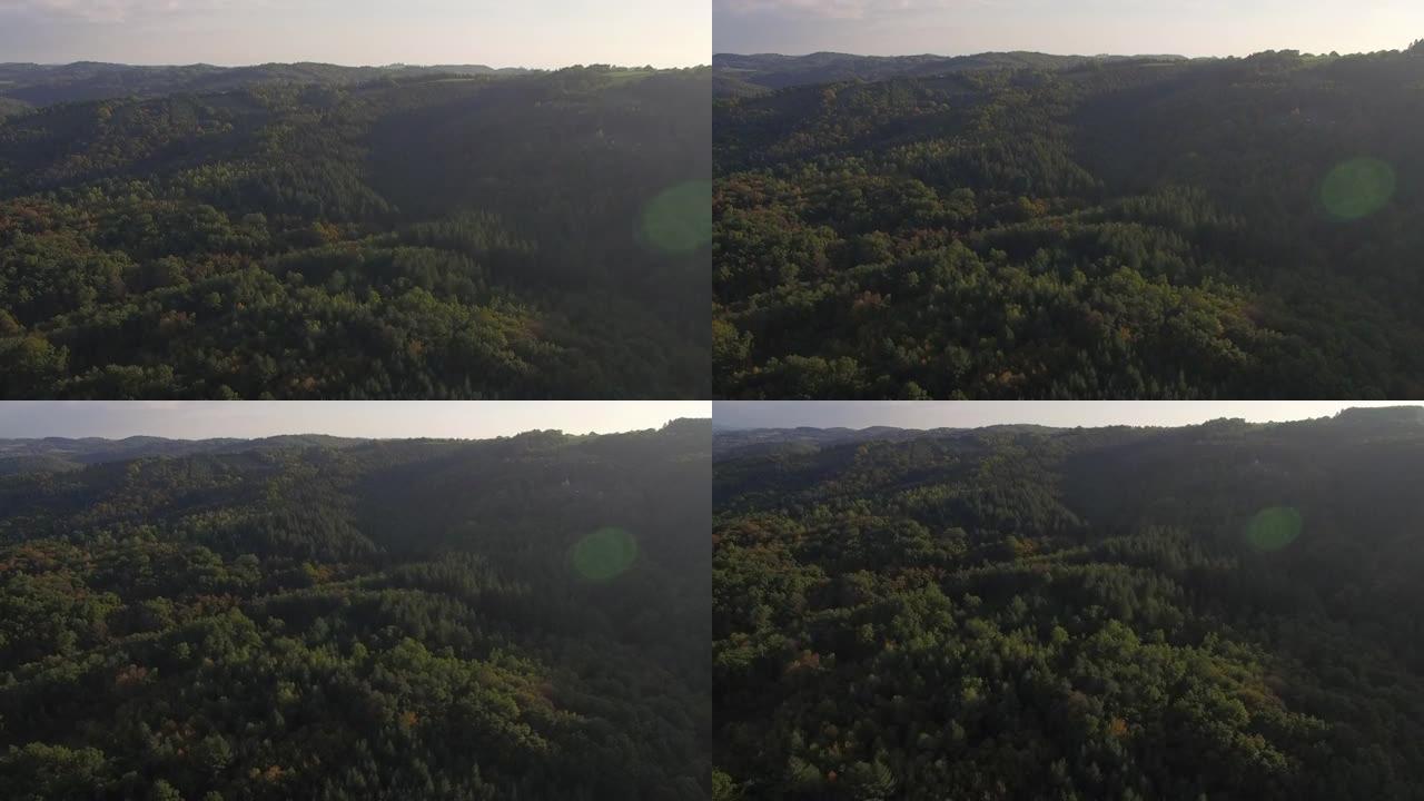 4k空中森林变焦效果-长号镜头