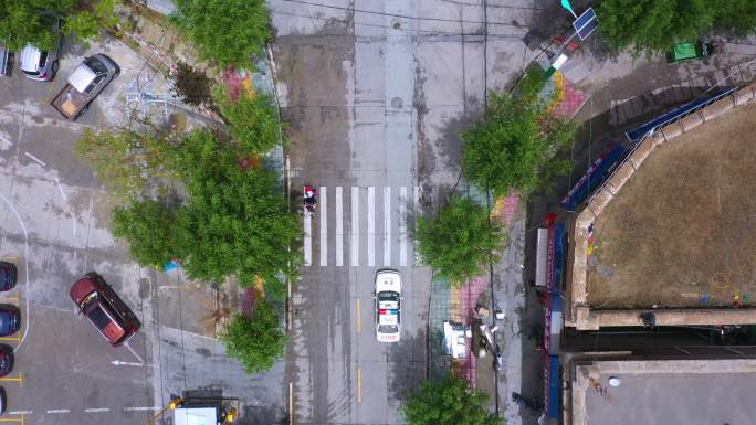 警车街道巡逻 公安巡逻 公安下乡