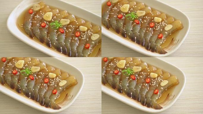 韩式腌虾或韩式酱油腌虾