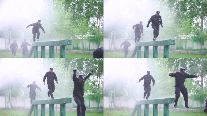 战斗精神 风雨训练 军训雨林训练磨练意志