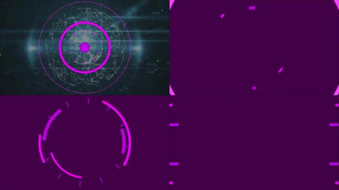 紫色保存锁在连接网络上的动画
