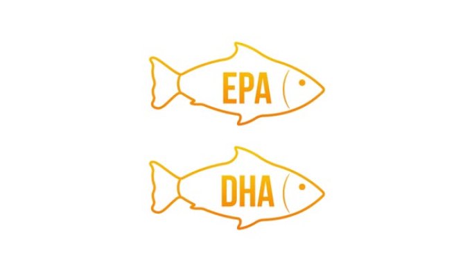 EPA，DHA滴集。欧米茄三号。有机维生素。运动图形。