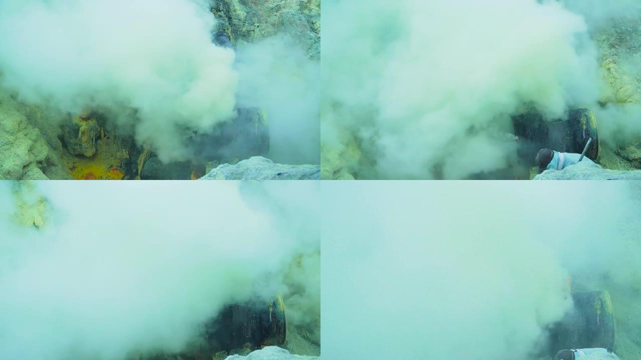 印度尼西亚东爪哇省Ijen Crater