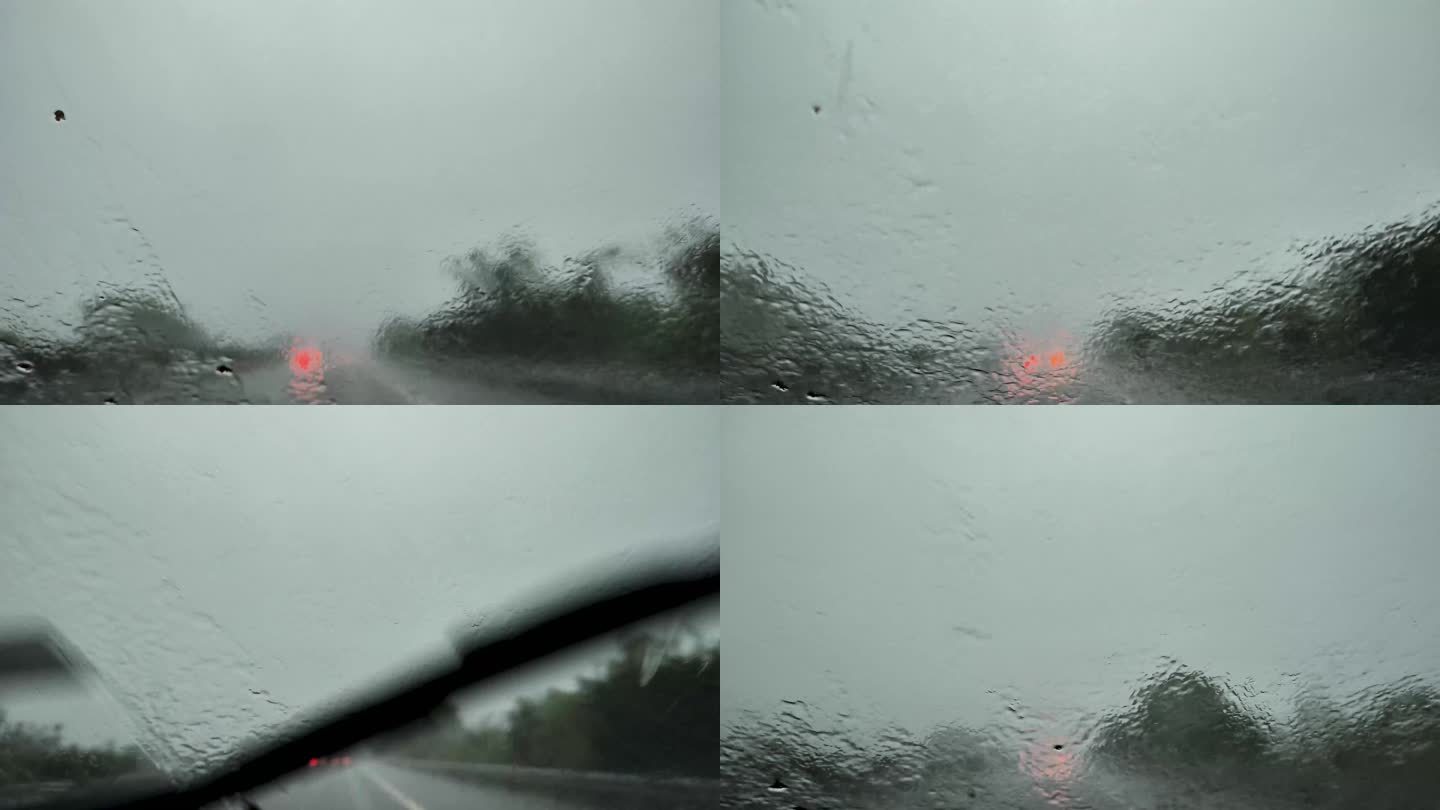 高速暴雨危险行驶