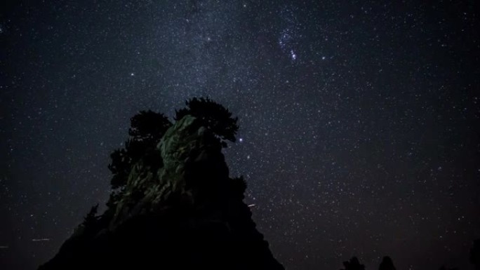 南水明川星空的延时