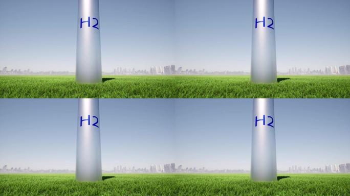 H2生态概念生态未来加氢替代可再生能源4k