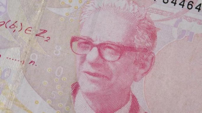 与土耳其数学家卡希特·阿夫 (Cahit Arf) 的波特 (portret) 倒出10里拉纸法案