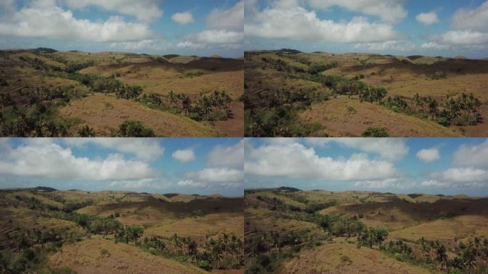 印度尼西亚巴厘岛努沙佩尼达岛天线宝宝山拍摄的4k超高清鸟瞰图无人机