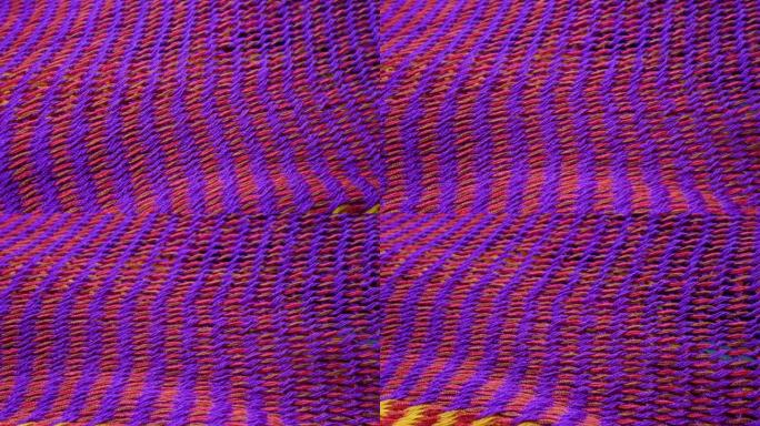 红色和紫色针织面料表面抽象背景