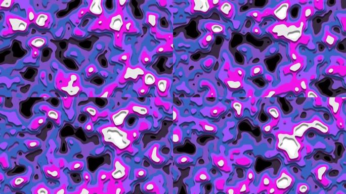 粉色和紫色图层镂空风格运动图形