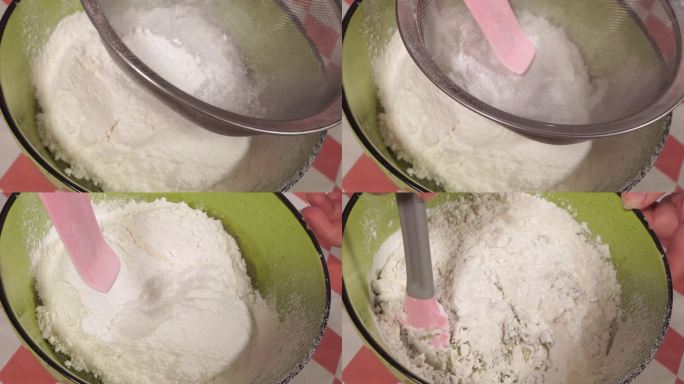 厨房秤称面粉筛入蛋糕胡烘焙做蛋糕 (5)