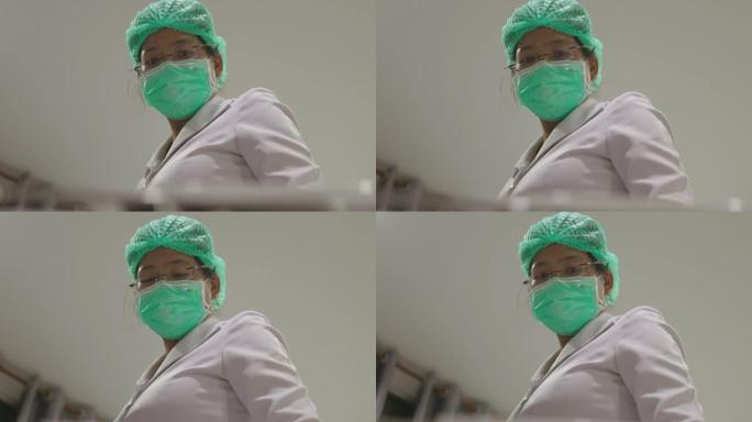 护士在医院治愈病人的个人视角-股票视频