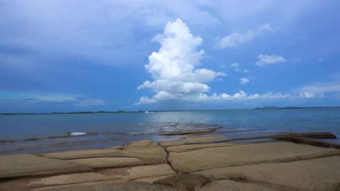 泰国普吉岛拥有4000万年历史的贝壳公墓shelly石灰石被贝类压缩