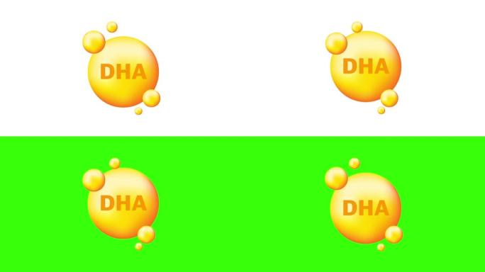 闪亮的鱼油营养epa和dha有利于身体健康。运动图形。