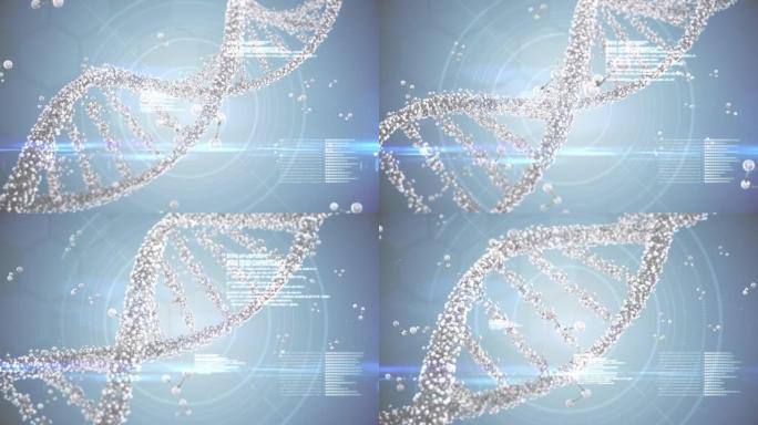 dna链的动画和科学数据处理