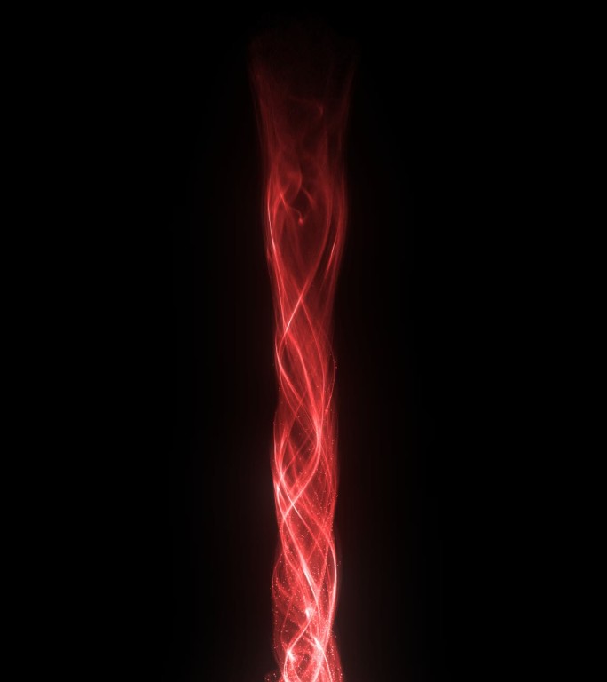 红色魔法能量螺旋攻击光柱带通道