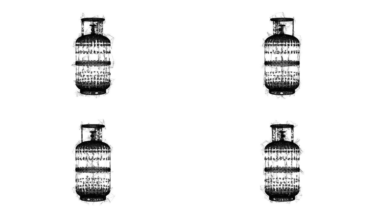 易燃气罐。丙烷、丁烷、甲烷气罐。线框低聚网格技术