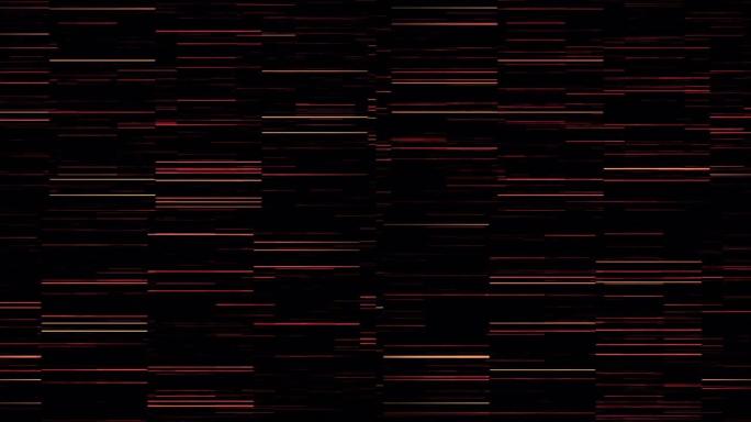 红光步道在黑色背景下移动的数字动画