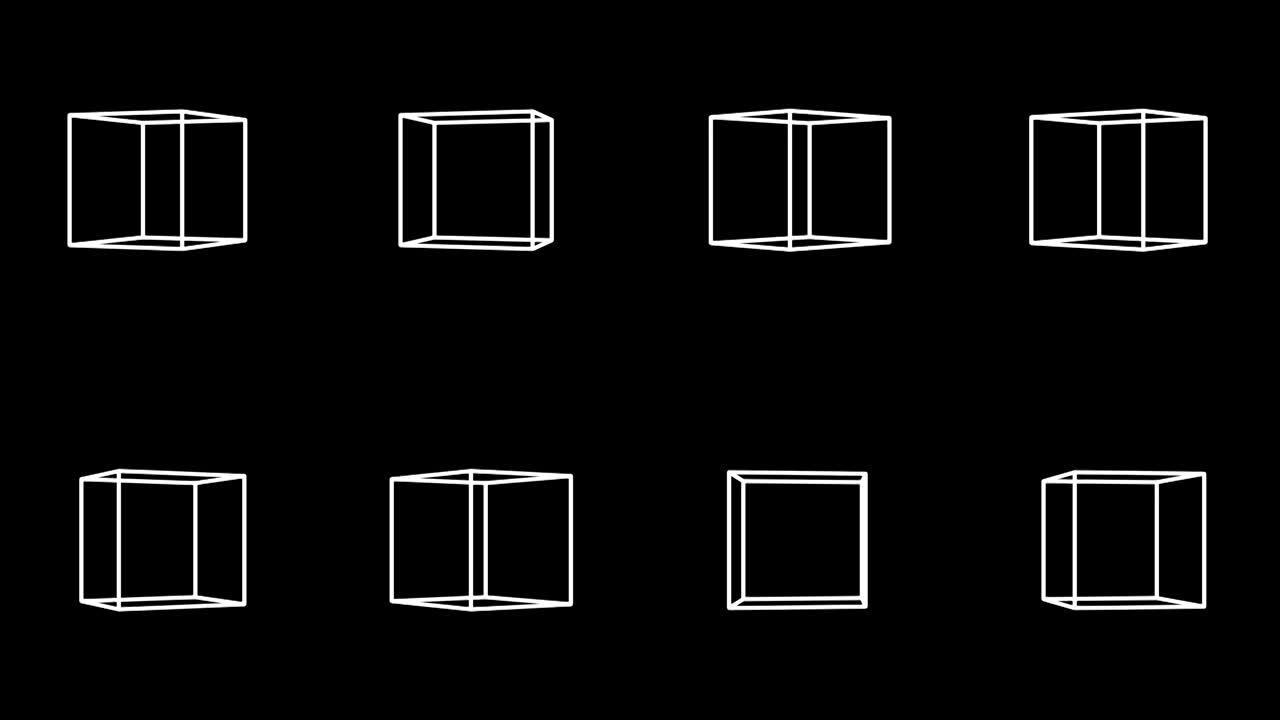 立方体3D运动动画运动图形