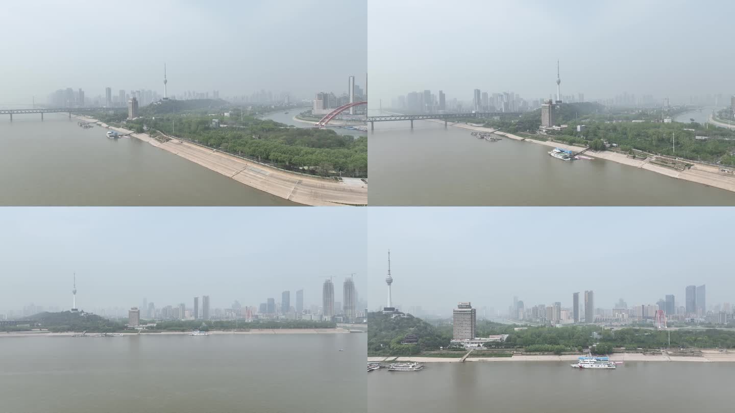武汉南岸嘴和龟山电视塔附近的沙尘天气情况
