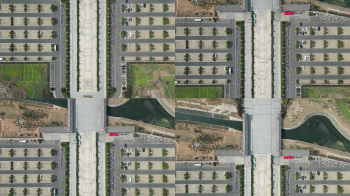 信阳息县马援广场全景航拍4K原视频