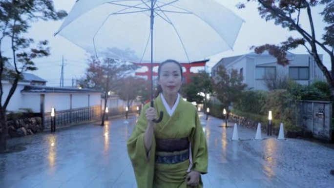 日本京都优雅的日本女人