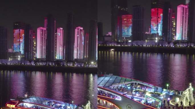 武汉城市夜景江滩夜景