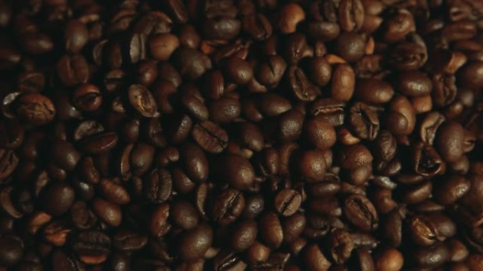 咖啡种子背景的镜头