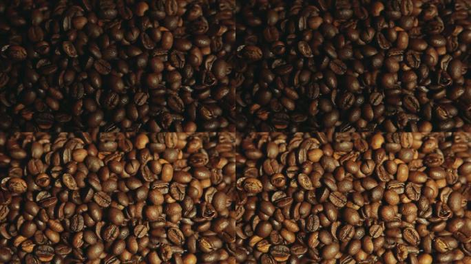 咖啡种子背景的镜头